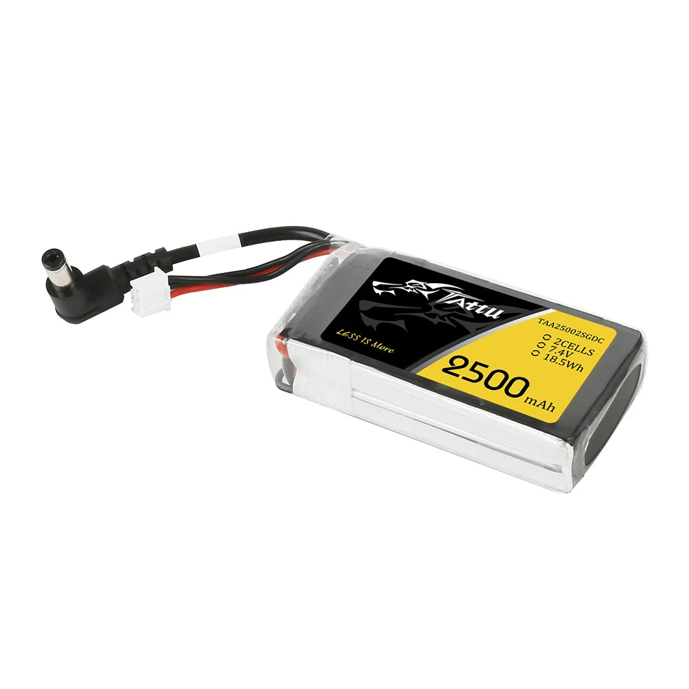 Tattu 2500mAh 2S1P Fatshark Goggles Lipo Battery Pack with DC3.5mm plug