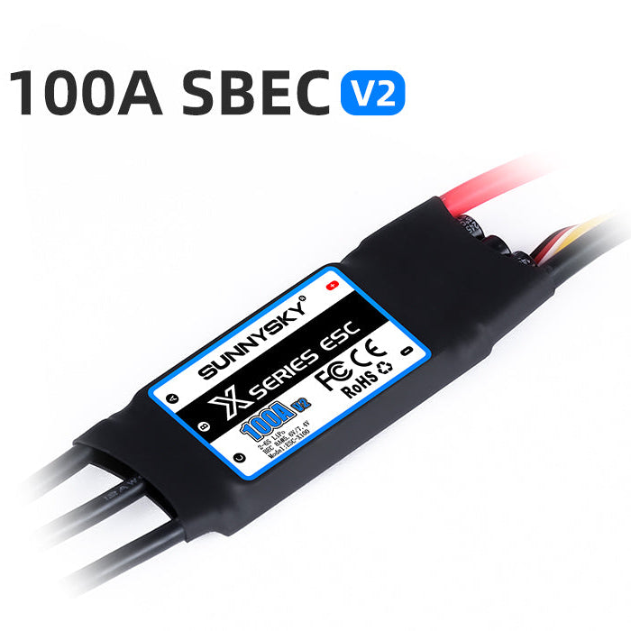 SUNNYSKY X Series Brushless ESC X100A 2-6S with 5.6V/7.4V 8A SBEC V2