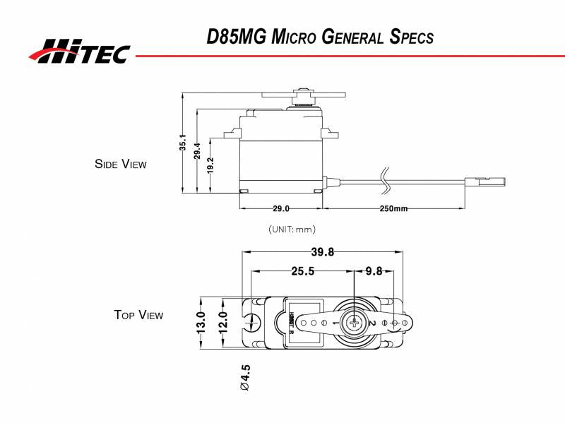 Hitec D85MG Micro, 32-Bit, Metal Gear Servo