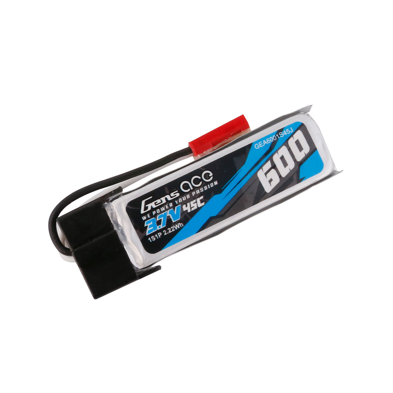 Gens ace 600mAh 1S 45C 3.7V Lipo Battery Pack with JST-SYP Plug