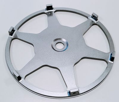 Falcon 4" 2 Blade Round Tip Carbon Fiber Spinners Aluminum Back Plate