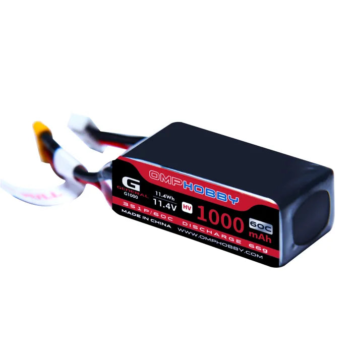OMPHOBBY RC Helicopter 11.4V Lithium Battery 60C 1000mAh OSHM2365