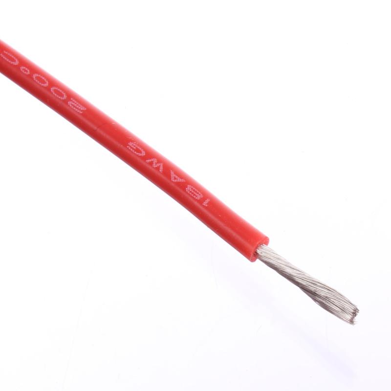 18 AWG Bulk Roll Silicone Wire Priced for Per Foot - Red