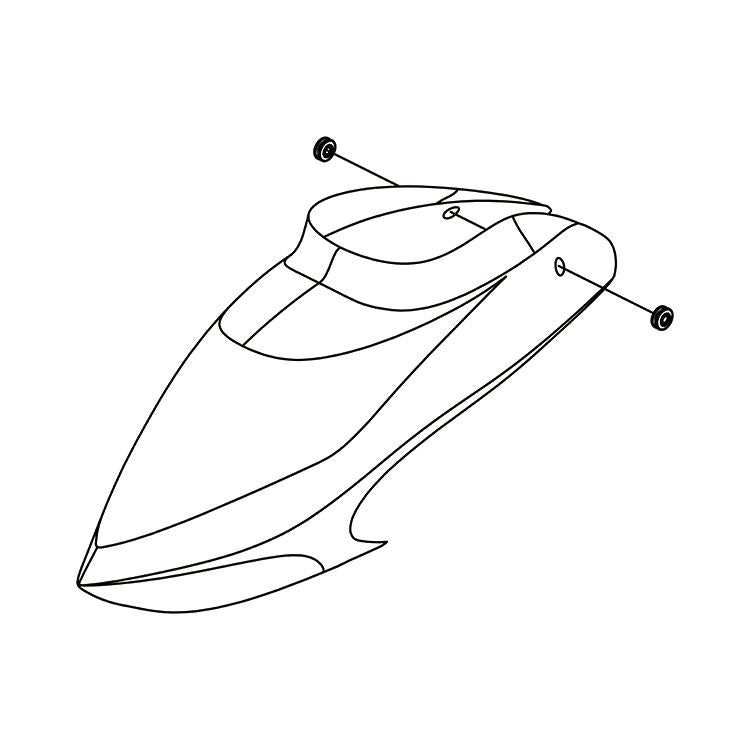 OMPHOBBY M2 3D Helicopter Canopy - Ohio Model Planes