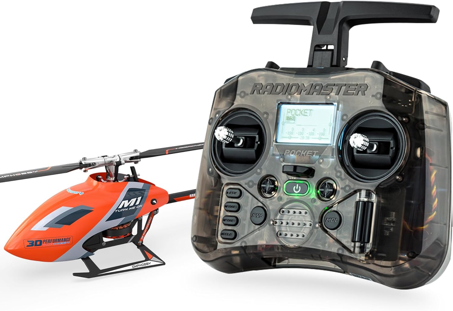 OMPHobby M1 EVO RC Helicopter RTF with Pocket Radio – MPI Hobby