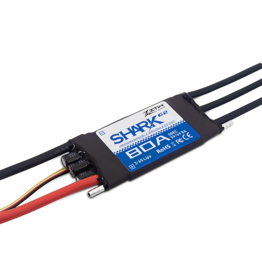 ZTW Shark 80A G2 Series 32-Bit Water Cooled Marine Brushless ESC