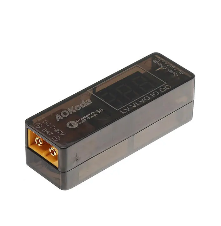 AOKoda LiPo to USB Power Converter QC3.0 Adapter Quick Charger for Smartphone Tablet PC