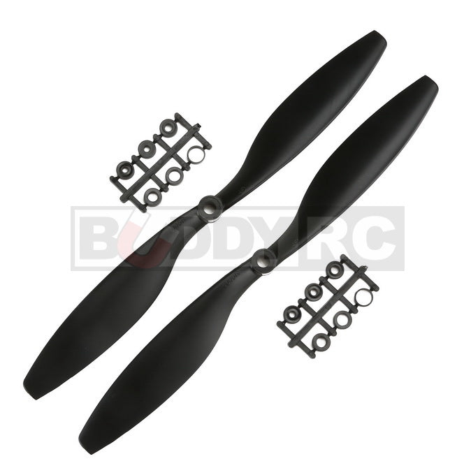 Black GemFan 10X4.5 inch Slow Flyer Reverse CW Propellers