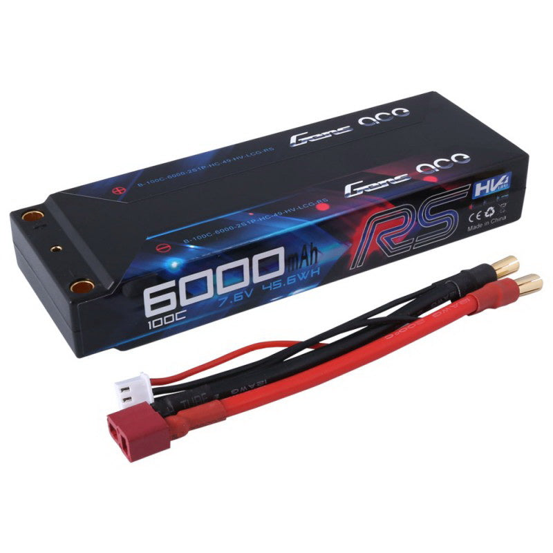 Gens Ace 2S 6000mAh HV 7.6V 100C 2S1P HardCase LCG Lipo Battery Pack #49 Racing Series
