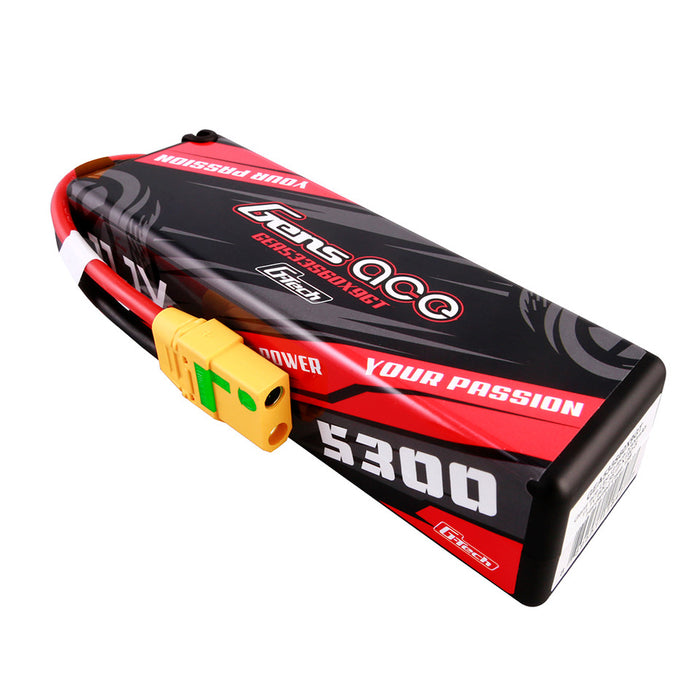 Gens Ace 5300mAh 11.1V 60C 3S1P Hard Case G Tech Lipo Battery 15# With XT90-S Anti-Spark Plug