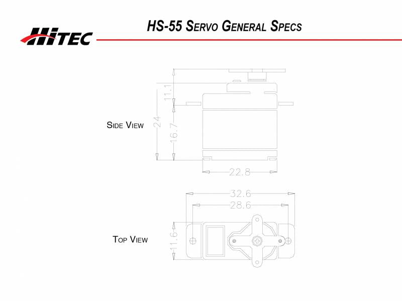 Hitec HS-55 Economy Feather Servo