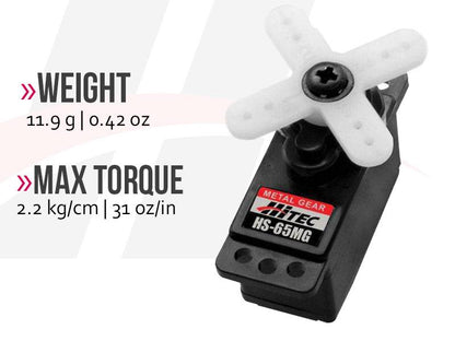 Hitec HS-65MG Mighty Metal Gear Feather Servo