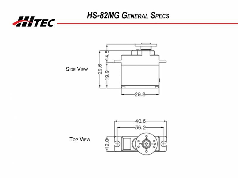 Hitec HS-82MG Standard Metal Gear Micro Servo