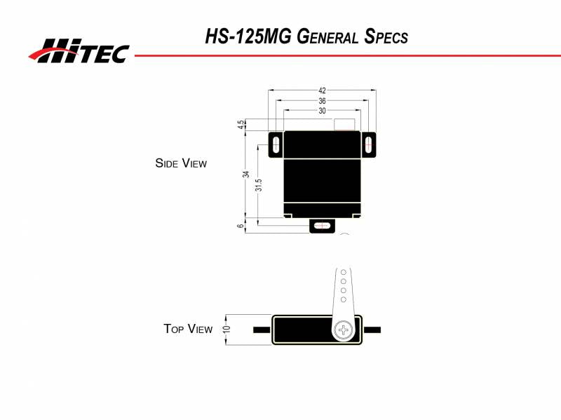 Hitec Micro & Mini Servos (Analog & Digital) HS-125MG