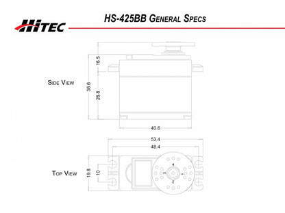 Hitec HS-425BB Deluxe Ball Bearing Standard Servo