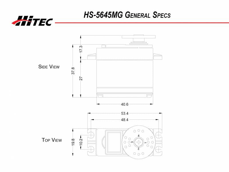 Hitec HS-5645MG High Torque, Metal Gear Digital Sport Servo
