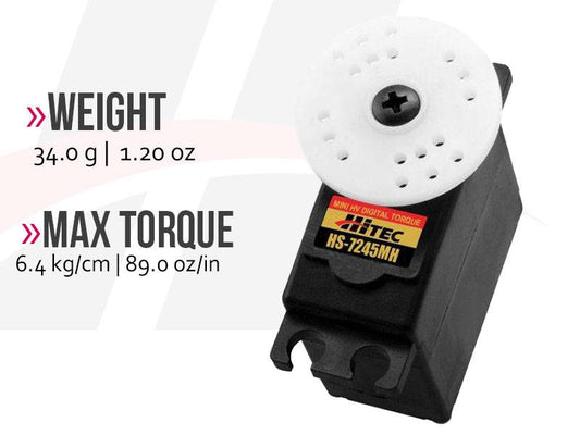 HS-7245MH High Voltage, High Torque, Metal Gear, Coreless Mini Servo
