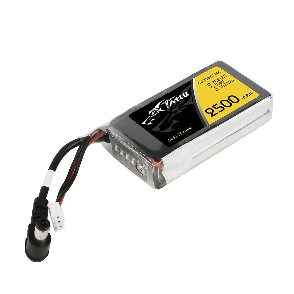 Tattu 2500mAh 2S1P Fatshark Goggles Lipo Battery Pack with DC3.5mm plug
