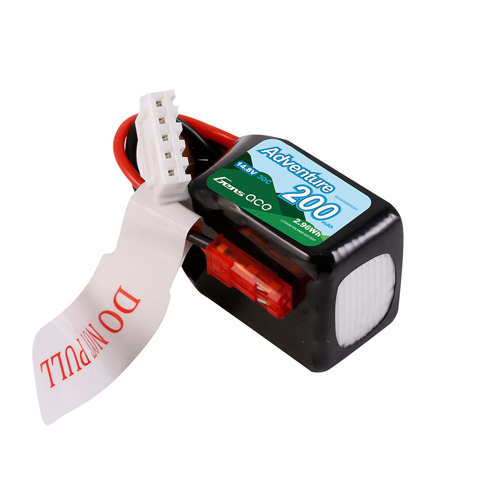 Gens ace 200mAh 4S 14.8V 30C Lipo Battery Pack with JST Plug
