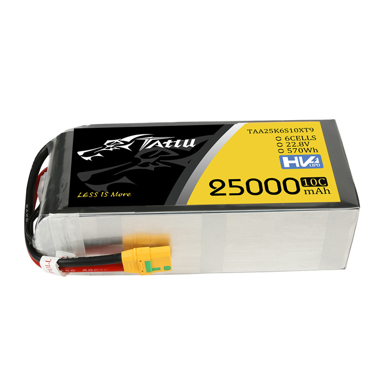 Tattu 6S 25000mAh 22.8V 10C LiPo Battery With XT90-S Plug For UAV - Buddy RC
