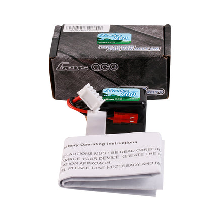 Gens ace 200mAh 4S 14.8V 30C Lipo Battery Pack with JST Plug