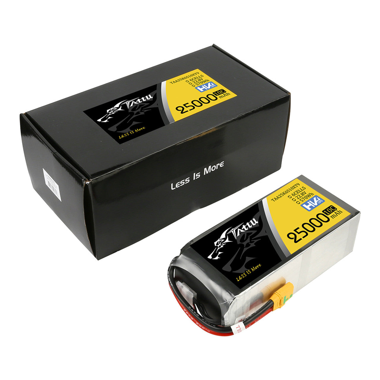 Tattu 6S 25000mAh 22.8V 10C LiPo Battery With XT90-S Plug For UAV - Buddy RC