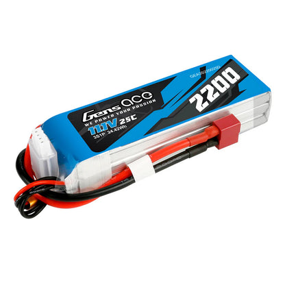 Gens ace 2200mAh 3S 11.1V 25C Lipo Battery Pack with Deans plug