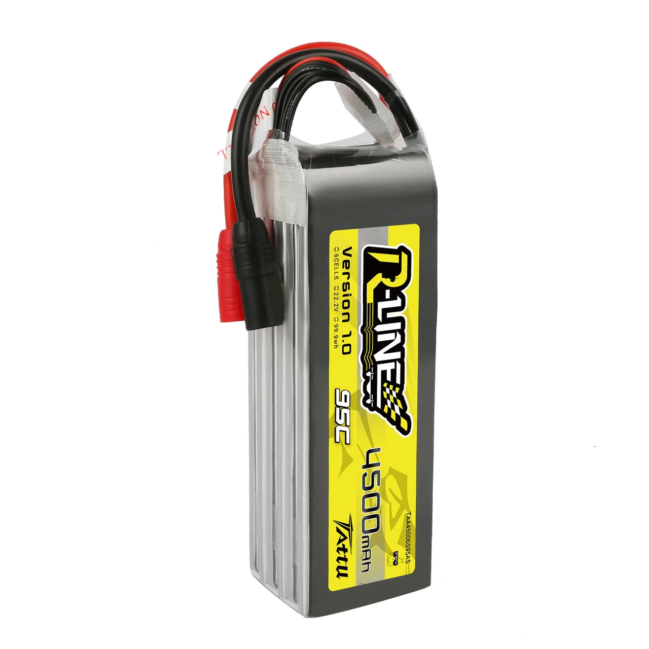 Tattu R-Line 4500mAh 6S 95C Lipo Battery Pack with AS150 Plug