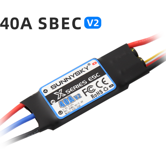 SunnySky X Series ESC 40A 2-4S Airplane SBEC V2
