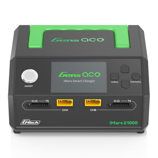 Gens ace iMars D1000 Dual Channel AC 1000W G-Tech Smart Charger