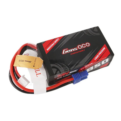 Gens ace 850mAh 2S 7.4V 60C Lipo Battery Pack with EC2 Plug