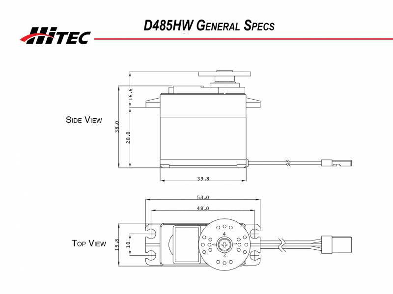 HitecD485HW, 32-Bit, Wide Voltage, Karbonite Servo