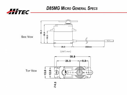 Hitec D85MG Micro, 32-Bit, Metal Gear Servo