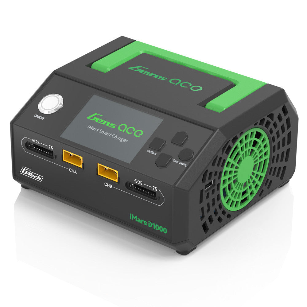 Gens ace iMars D1000 Dual Channel AC 1000W G-Tech Smart Charger