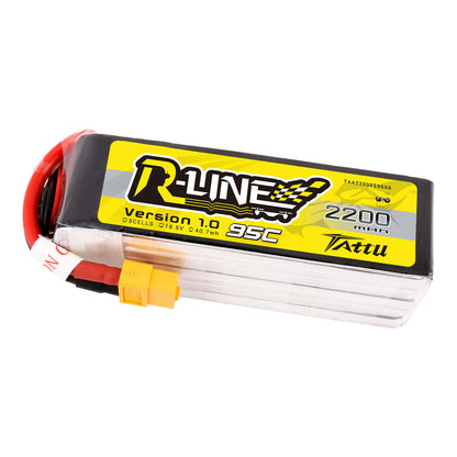 Tattu 2200mah 5S 95C 18.5V R-Line Lipo Battery With XT60 Plug For 7" Quad