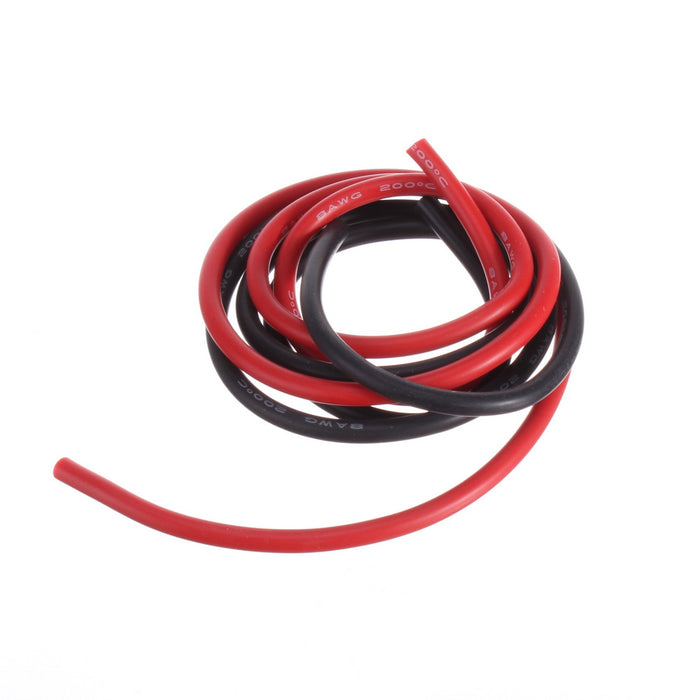 Silicone Power Wires - Red/Black 3ft Each