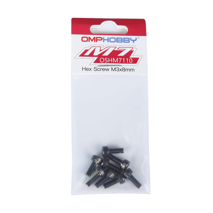 OMP HOBBY M7 Helicopter Parts Hex Screw M3x8 OSHM7110