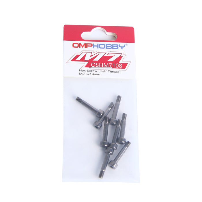 OMP HOBBY M7 Helicopter Parts Hex Screw (Half Thread) M2.5x14 OSHM7108