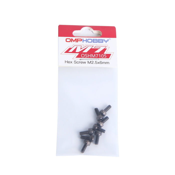 OMP HOBBY M7 Helicopter Parts Hex Screw M2.5x6 OSHM7105