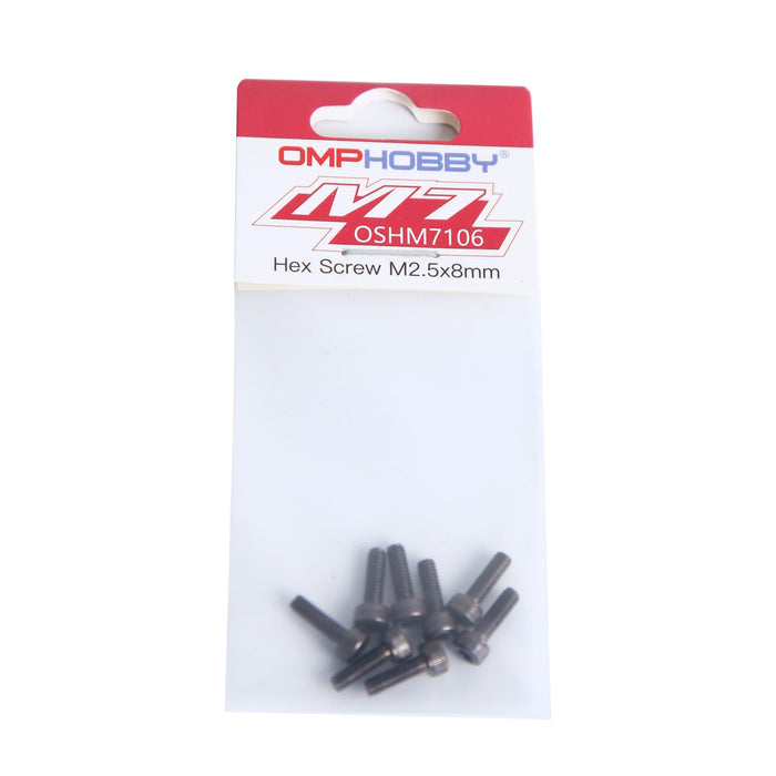 OMP HOBBY M7 Helicopter Parts Hex Screw M2.5x8 OSHM7106