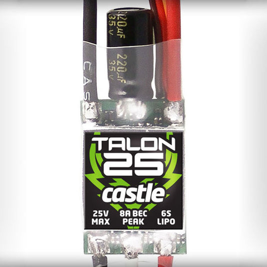 Castle Creations Talon Series ESCs 25amp  (No Data Logging, Robust BEC)