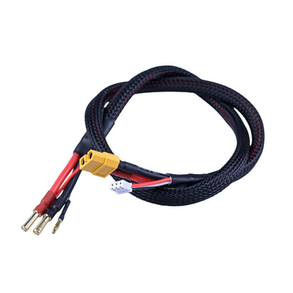RC Car 2S Battery Charge Cable 4mm Bullet Connector 12 and 24 inch with XT60 Charger side