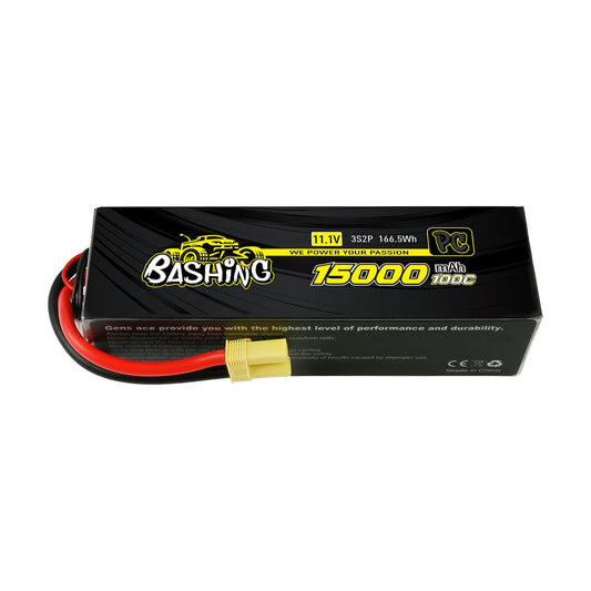 Gens Ace Bashing Pro 11.1V 100C 3S2P 15000mah Lipo Battery Pack With EC5 Plug For Arrma