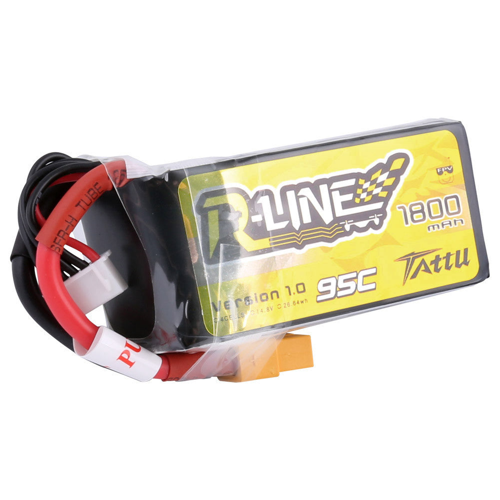 Tattu 1800mah 4S 95C R-Line Lipo Battery with XT60 Plug
