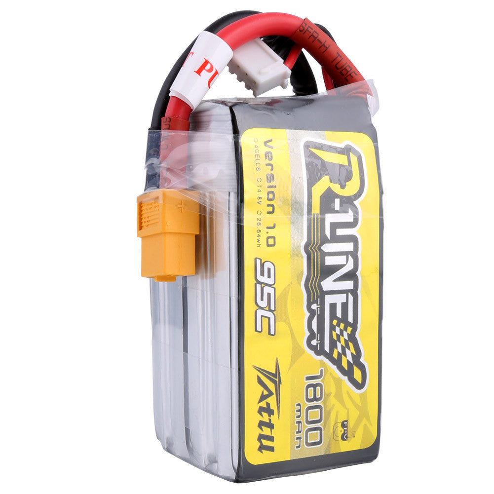 Tattu 1800mah 4S 95C R-Line Lipo Battery with XT60 Plug