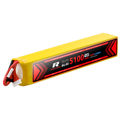 OMPHOBBY 12s LiPo Battery 70C 44.4V 5100mAh w/AX150 Connector