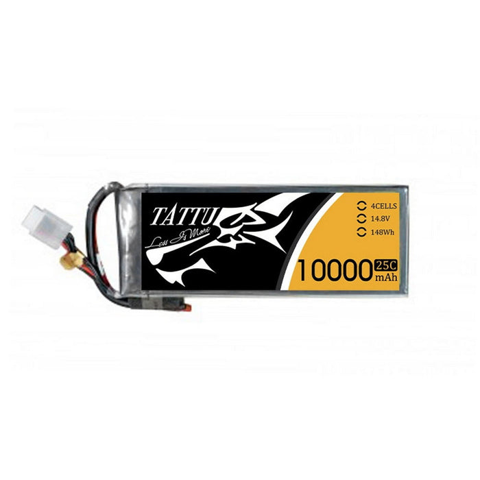 Tattu 14.8V 25C 4S 10000mAh Lipo Battery Pack Without Plug