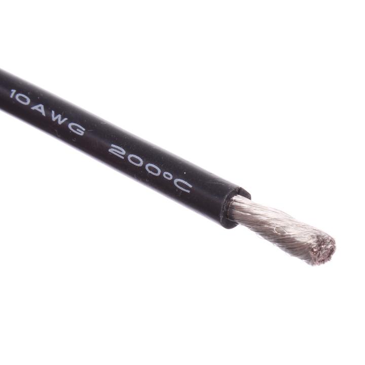 10 AWG Bulk Roll Silicone Wire Priced for Per Foot - Black
