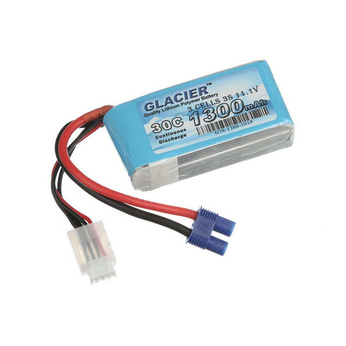 Glacier 30C 1300mAh 3S 11.1V LiPo Battery with EC3 Connector