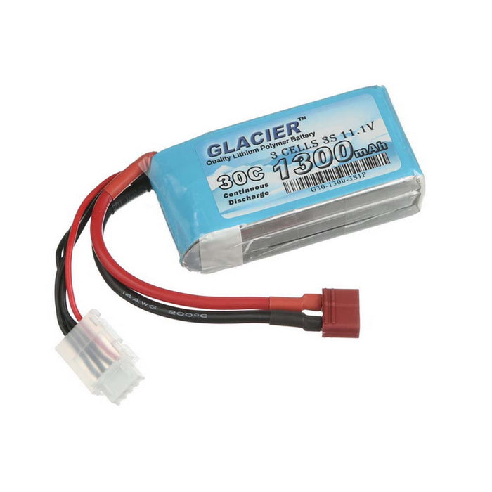 Glacier 30C 1300mAh 3S 11.1V LiPo Battery with T Plug